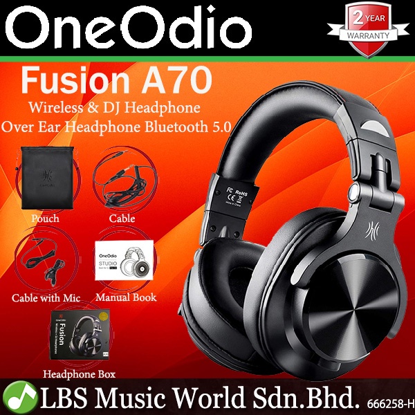 OneOdio Fusion A70 Bluetooth Over Ear Headphones for Studio DJ Headphone - (A-70 A 70)