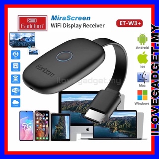 Earldom W3+ 4K Full HD Wireless Hdmi Screen Mirroring 5G Display Dongle Tv Projector Casting Mobile Phone iOs Android