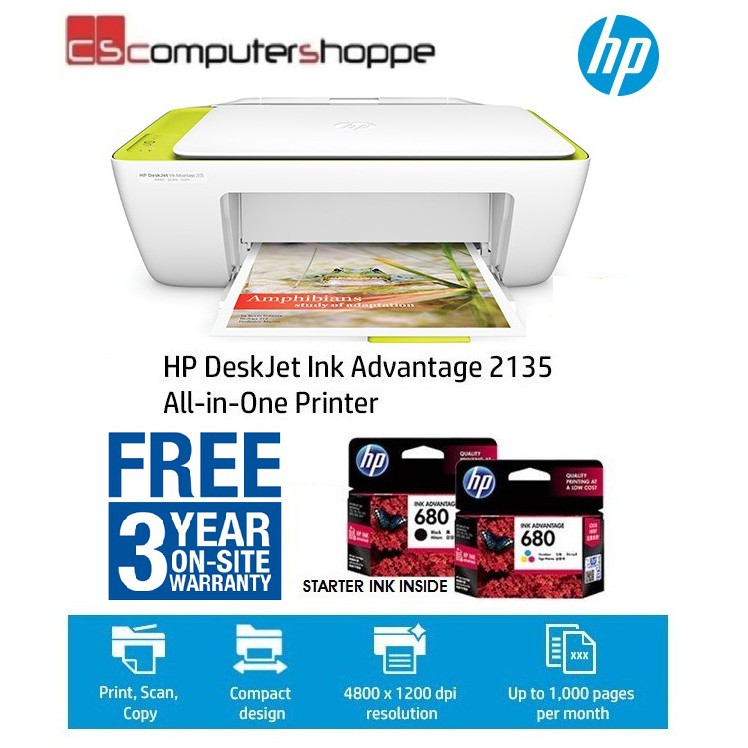 🔥hot Selling🔥hp Deskjet Ink Advantage 2135 All In One Printer Shopee Malaysia 6847