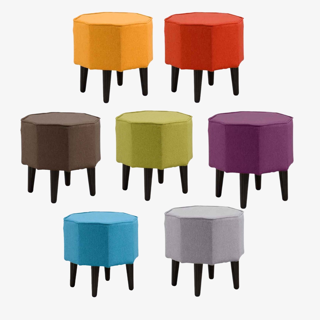 WONDERFUl Washable Seat Cover Soft Cuhsion Stool Bangkul Kain Strong Wooden Frame Fabric Stool Mini Sofa Kerusi Kain