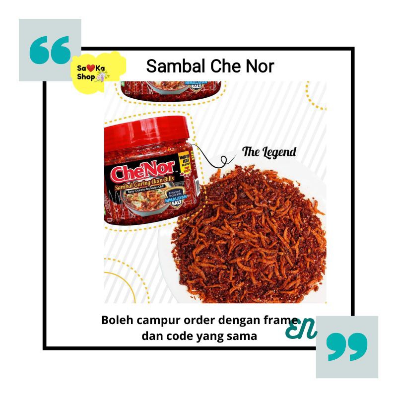 CHE NOR Pelbagai Sambal || Sambal Garing || Super Spicy || Sambal Udang || Sambal Cheese || Sambal Kicap // EN