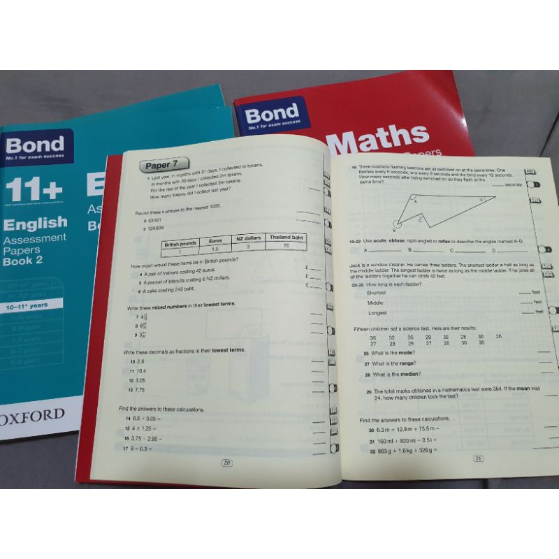 Bond 11+ 問題集　33冊　試験ために　答え付き