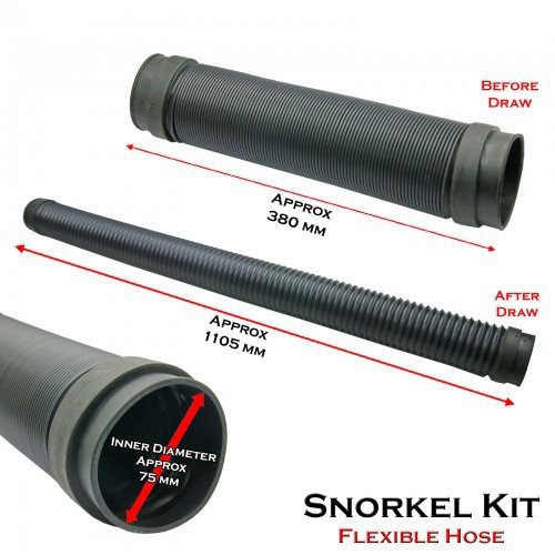 Universal Snorkel Kit 38cm to 110cm Flexible Hose Joint Pipe Customize Modify