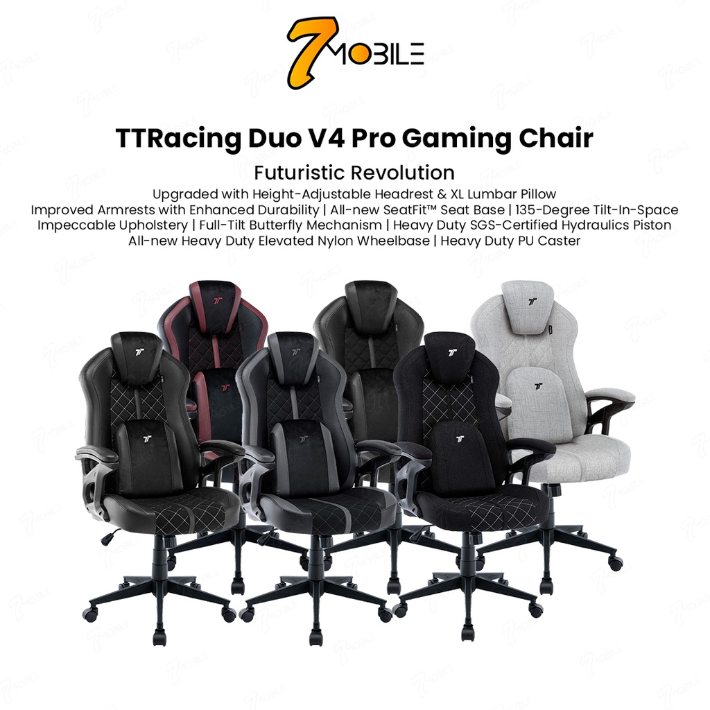 TTRacing Duo V4 Pro Gaming Chair [Upgraded with Height-Adjustable ...