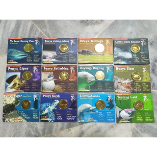 Coin card 25 sen penyu lipas Olive Ridley turtle 2006 marine 5 