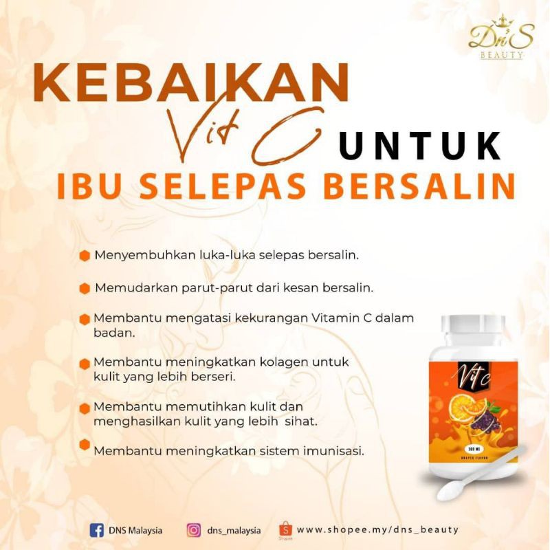 Vitamin C Untuk Ibu Mengandung 4 Bulan Keatas Dan Selepas Bersalin Booster Vitamin Original Shopee Malaysia