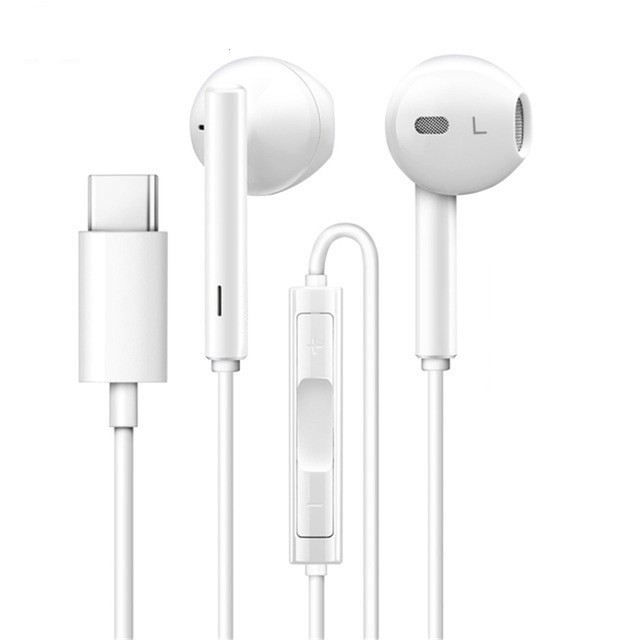 Type C Wired Headphones Stereo USB C Earbuds inEar TypeC Earphones