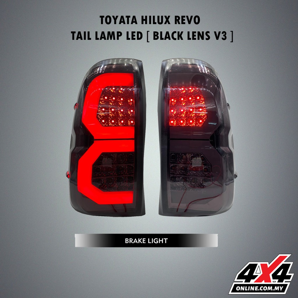 TOYOTA HILUX REVO TAIL LAMP LED BLACK LENS - V3 | Shopee Malaysia
