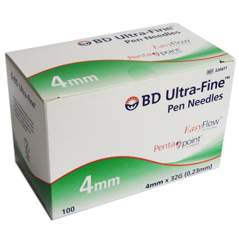 BD Ultra Fine Pen Needle 32G 4mm 100S (EXP 8/2021) WITHOUT BOX Shopee