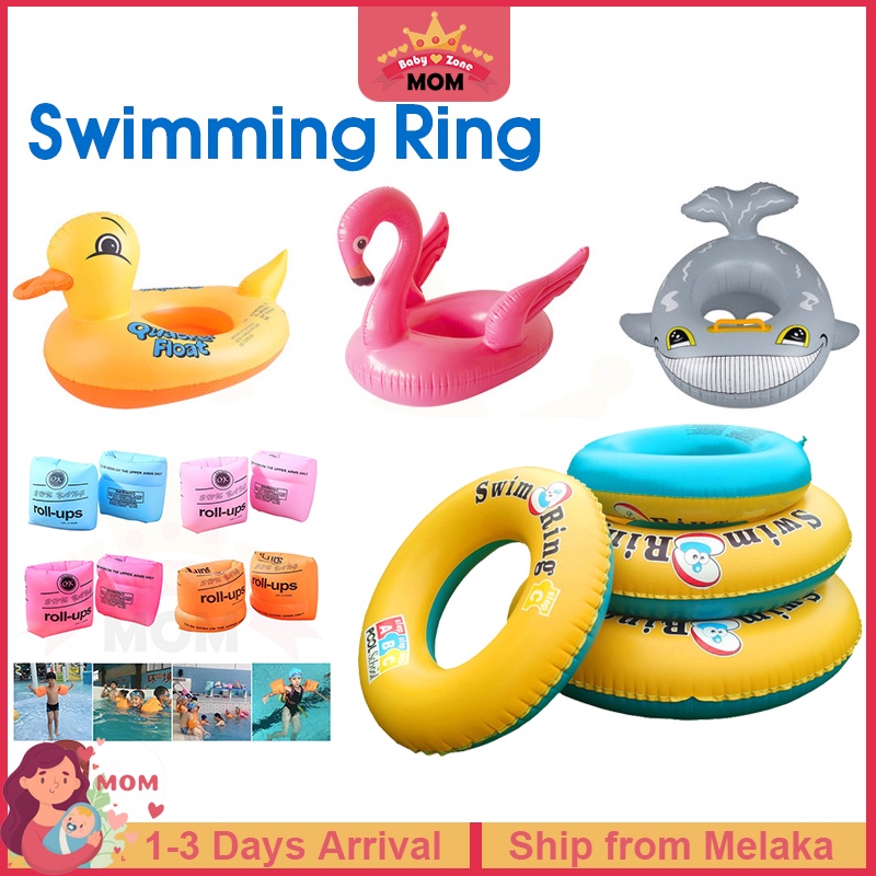 Pelampung Budak Dewasa Kids Flamingo Inflatable Swimming Ring Baby Swim ...