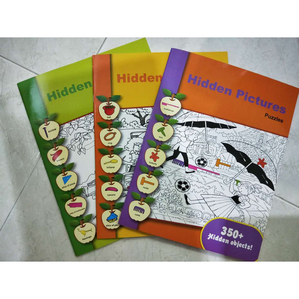 <READY STOCK> 1 Set 3 Books Hidden Pictures Books/Early Learning Vocabulary 32pg