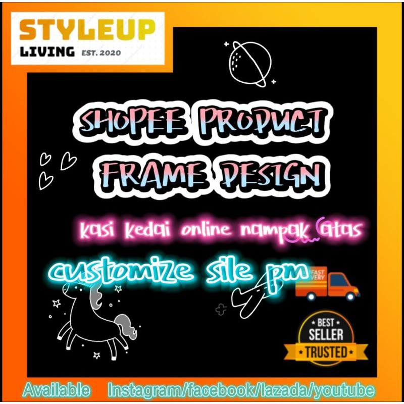 Buy Design Within 1 Hour Shopee Profile Frame Design Available For Shopee Lazada Youtube Instagram Facebook Profile Frame Seetracker Malaysia