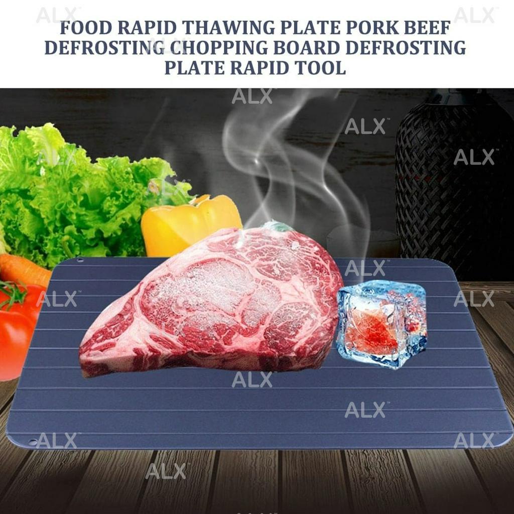 Eco Friendly Thawing Plate with Thickness 0.2 and Stable Framework for Frozen Meat Chicken BPA Free No Heating Vegetables Rapid Defrosting Tray Natural Thawing 