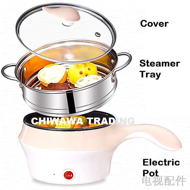 mount tv☞【2 IN 1】Electric Stainless Steel Rice Cooker Steamboat Skillet Pan Steamer Pot / Pengukus Periuk Elektrik