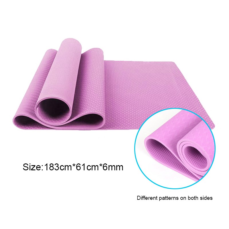 [Local Seller] TPE Rope Mat Yoga Mat Gym Exercise Mat Non Slip Push Up Carpet Mat Carry String Environmental Fitness Gym