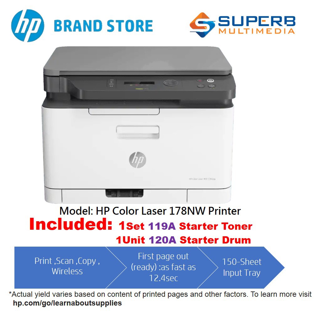 hp color laser mfp 178nw specification