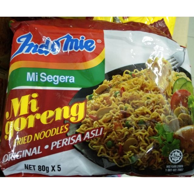  Indomie Instant noodle Mi Goreng Asli Spesial 80gm x 5 