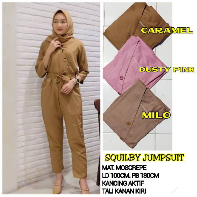 jumpsuit warna pink