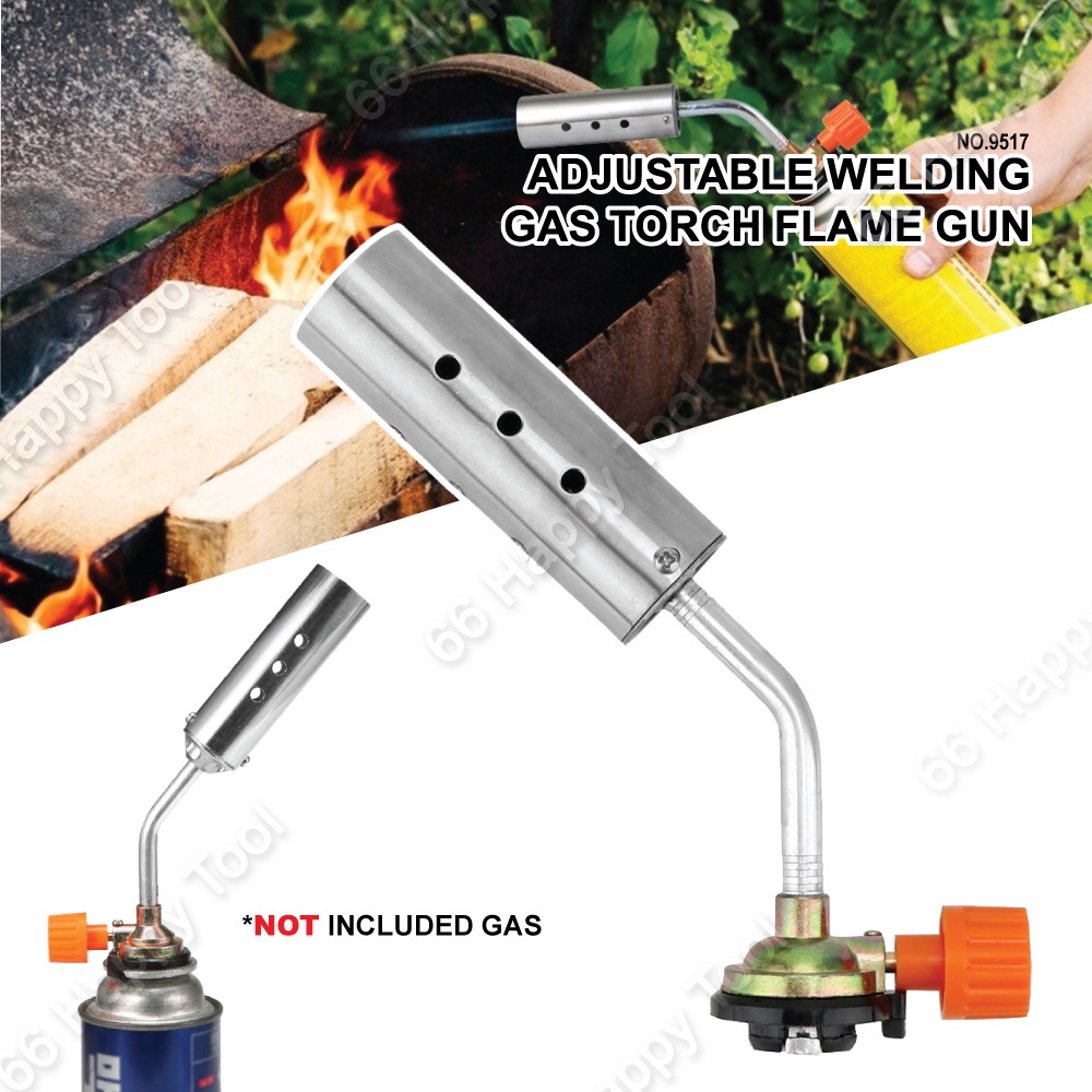 Multipurpose Welding Gas Torch Flame Gun Adjustable No.9517 Rotatable Gas Torch Flame Camping Butane Burner