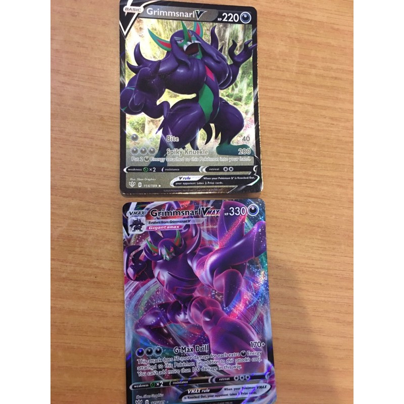 Pokemon Tcg Grimmsnarl V 114 1 Ultra Rare Vmax 115 1 Set Shopee Malaysia