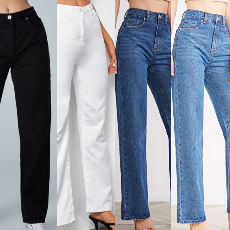 Straight Cut Jeans For Ladies, Malaysia Ready Stock..