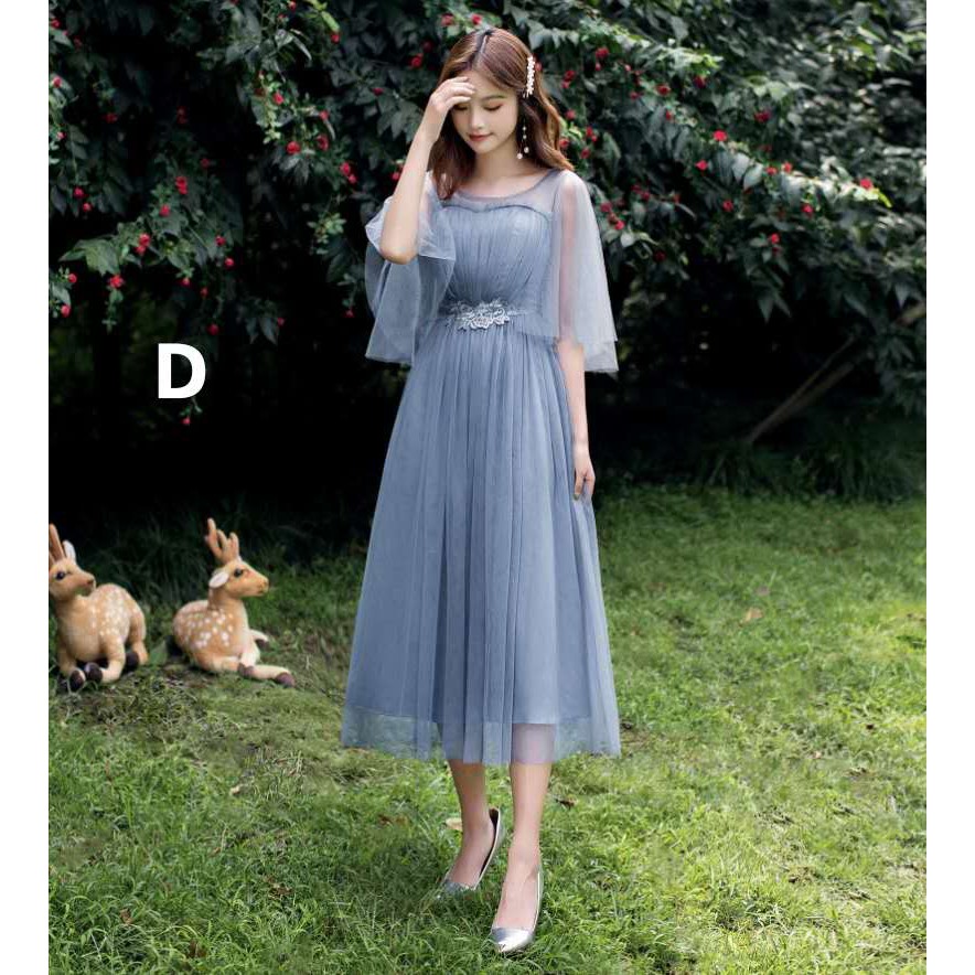 dusty blue spring dress