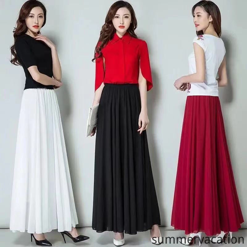 100cm Cancan long skirt Labuh Fairy Kembang Kain Skirts Chiffon Ballet ...