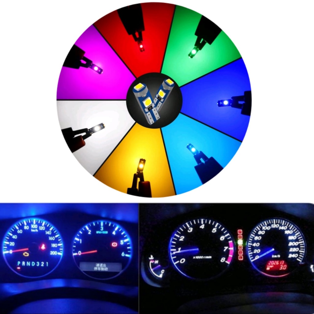 1PC Meter Light Bulb T5/W3W Super Bright Car Interior Lamp Instrument