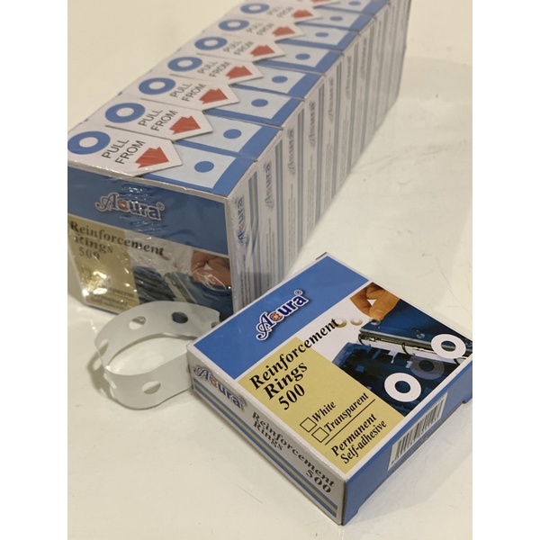 Permanent SelfAdhesive Reinforcement Rings Sticker (500pcs / BOX) Office Filing Looseleaf book