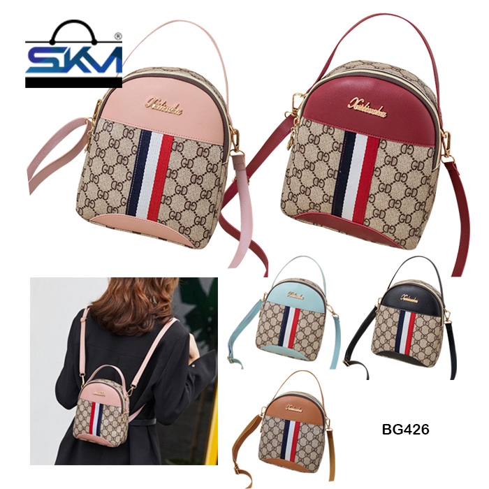SKM Korean 2IN1 Multifunction Small Backpack Sling Bag SKM Korean 2IN1 Multifunction Small Backpack Sling Bag
