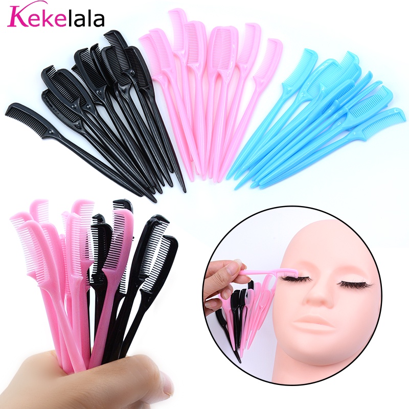 ❤ KEKELALA® Mini Eyelash Comb Eyebrow Comb Small Eyebrow Brush Eyelash Extension Applicators 睫毛梳小梳子|