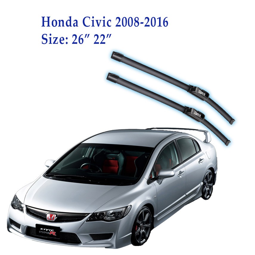 Wiper Honda Civic 20082016 Silicon Wiper With Coating Technology