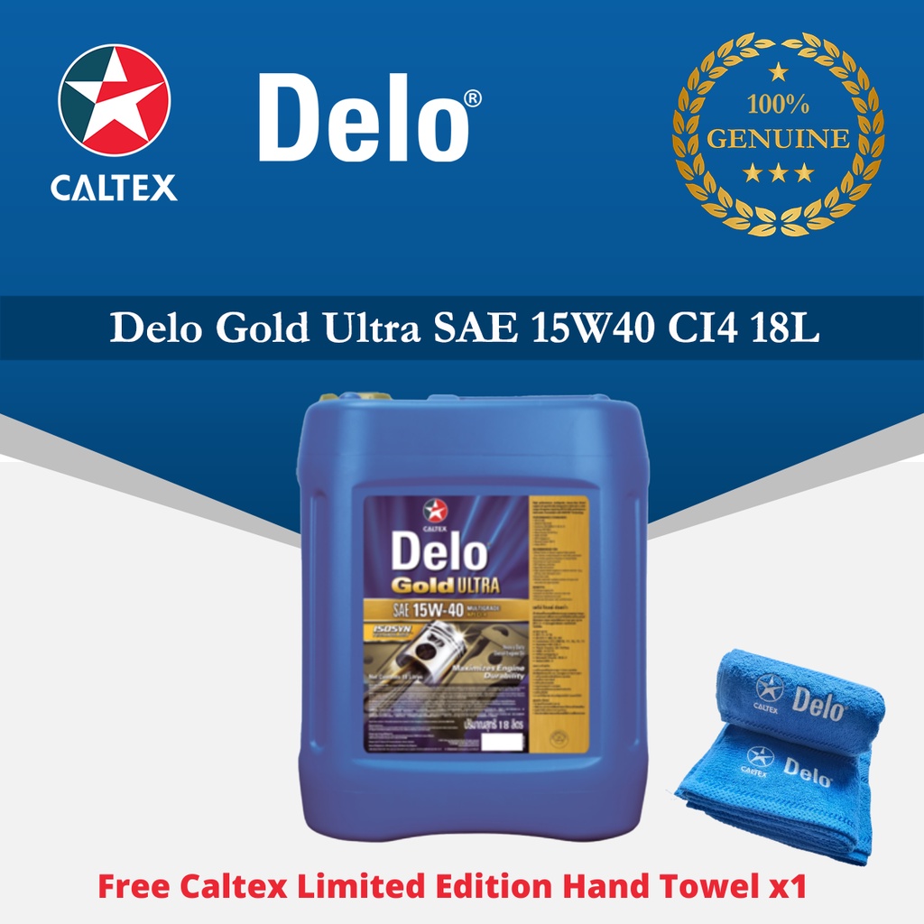 Diesel Engine Oil Caltex Delo Gold Ultra SAE 15W40 (18L) Shopee Malaysia