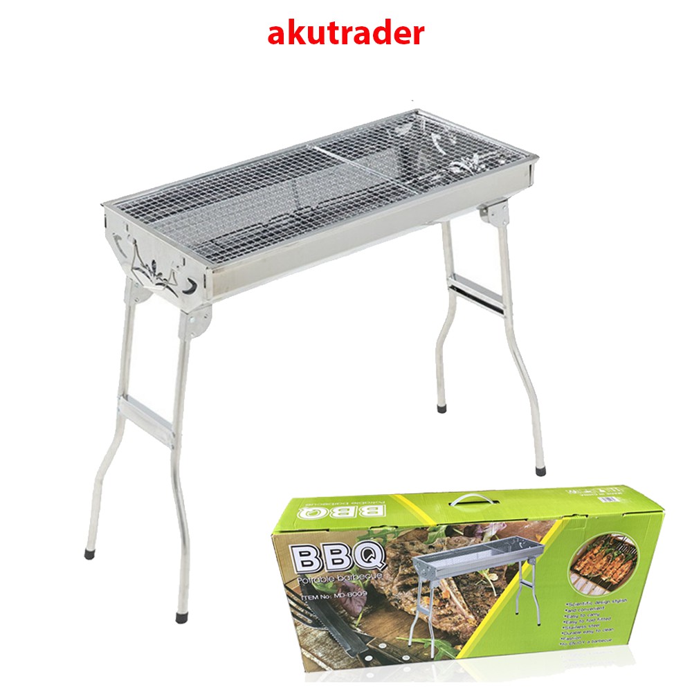 Stainless Steel Portable BBQ Grill Barbecue Outdoor Charcoal Grill ...