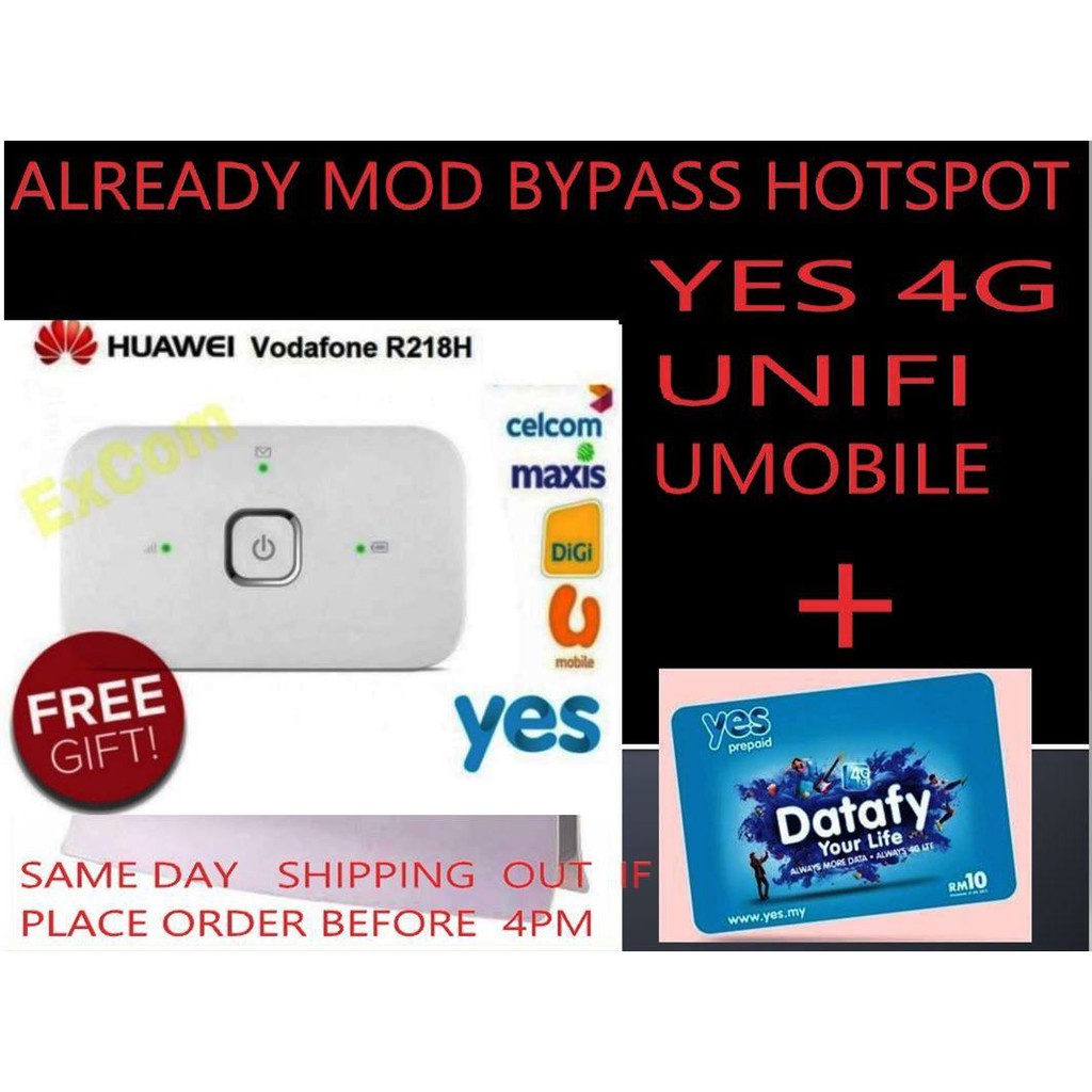 Mod Huawei E5573 R218 With Yes 4g Data Unlimited Plan Shopee