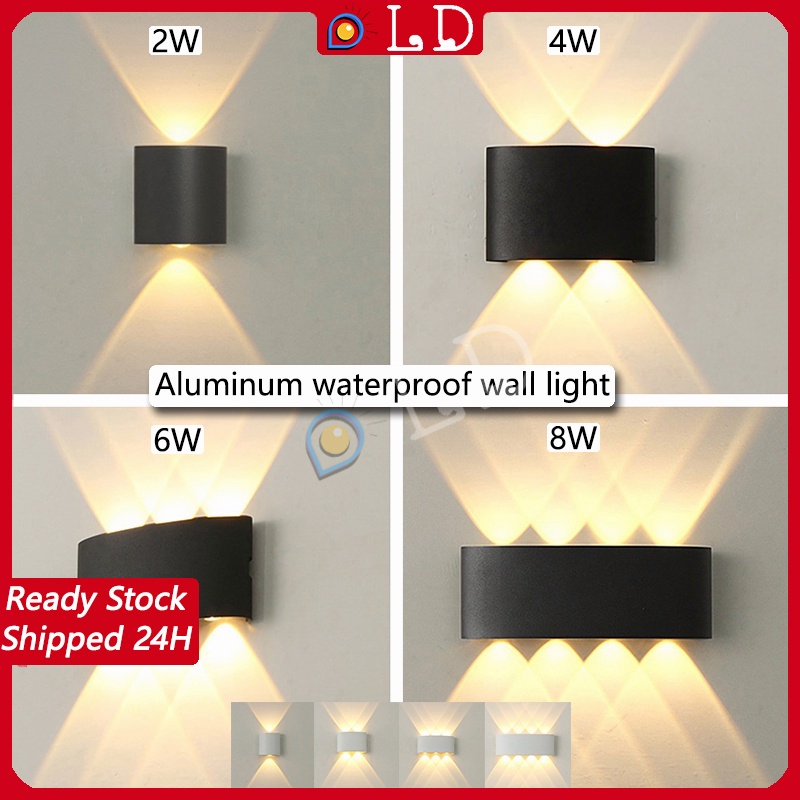 ✨Lowest price✨Aluminum LED Wall Lamp Lampu Dinding Lampu Effect Effect Light Waterproof Wall Light Fixture Lampu Tangga