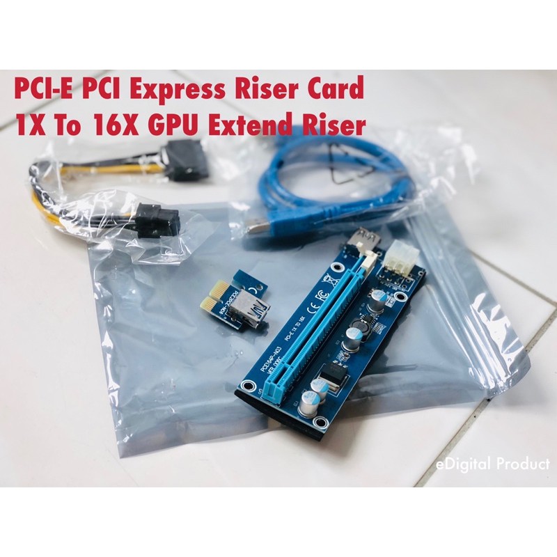 USB 3.0 60CM PCI-E PCI Express Riser Card 1X To 16X GPU Extend Riser ETH BTC Miner