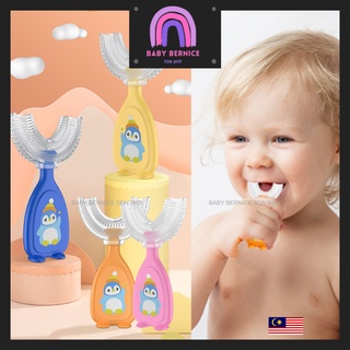 Kids U-shaped silicone toothbrush tooth brush / training toothbrush / u shape brush / penguin