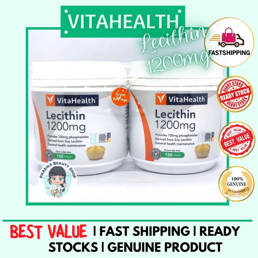 VitaHealth Lecithin 1200mg 2 x 150 softgels (Cholesterol Levels