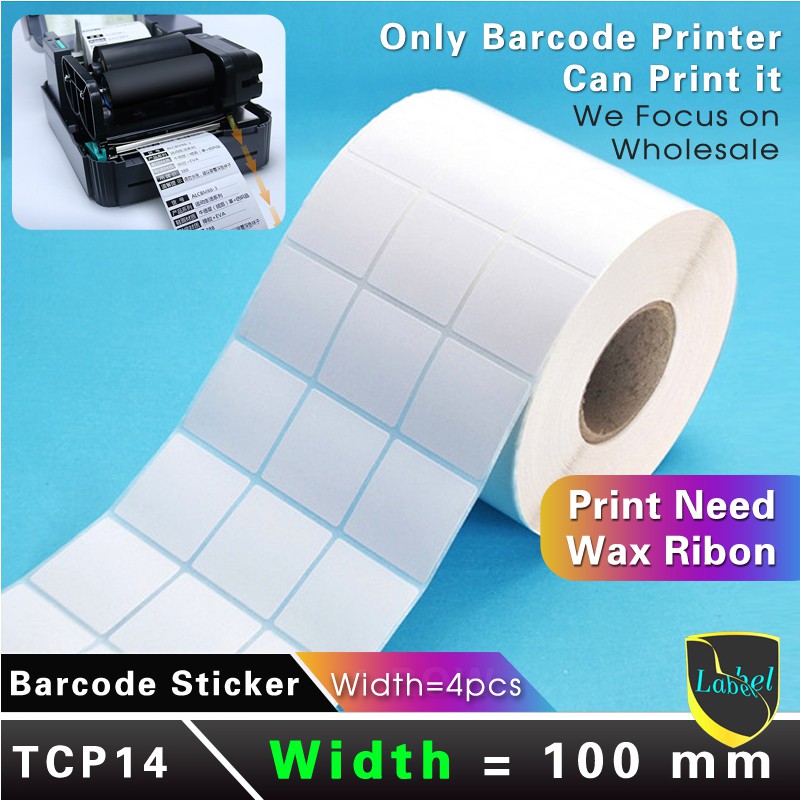 barcode sticker thermal printer label roll blank sticker adhesive 100mm