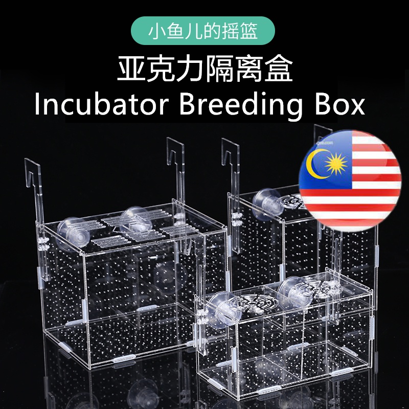 Pssopp Fish Tank Breeding Isolation Box Breeder Isolation Divider Hatching Box Acrylic Transparent Aquarium Hatchery Incubator Holder 