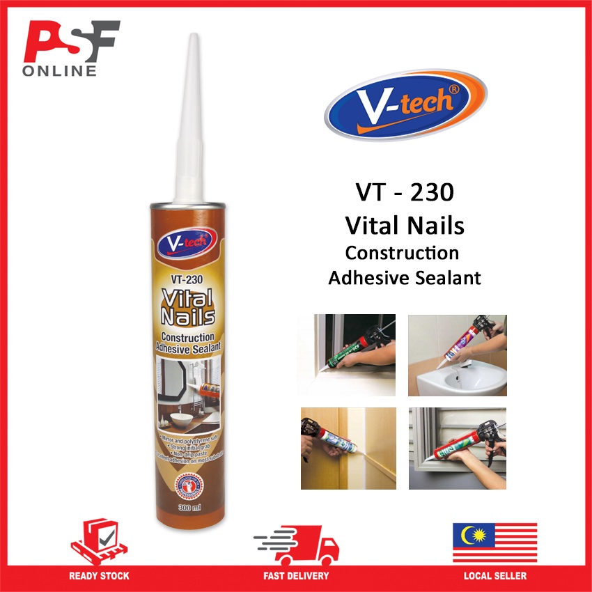 FloorPlus Accessories Vital Nails Construction Adhesive Sealant - VT230 | Strong & High Performance sealant