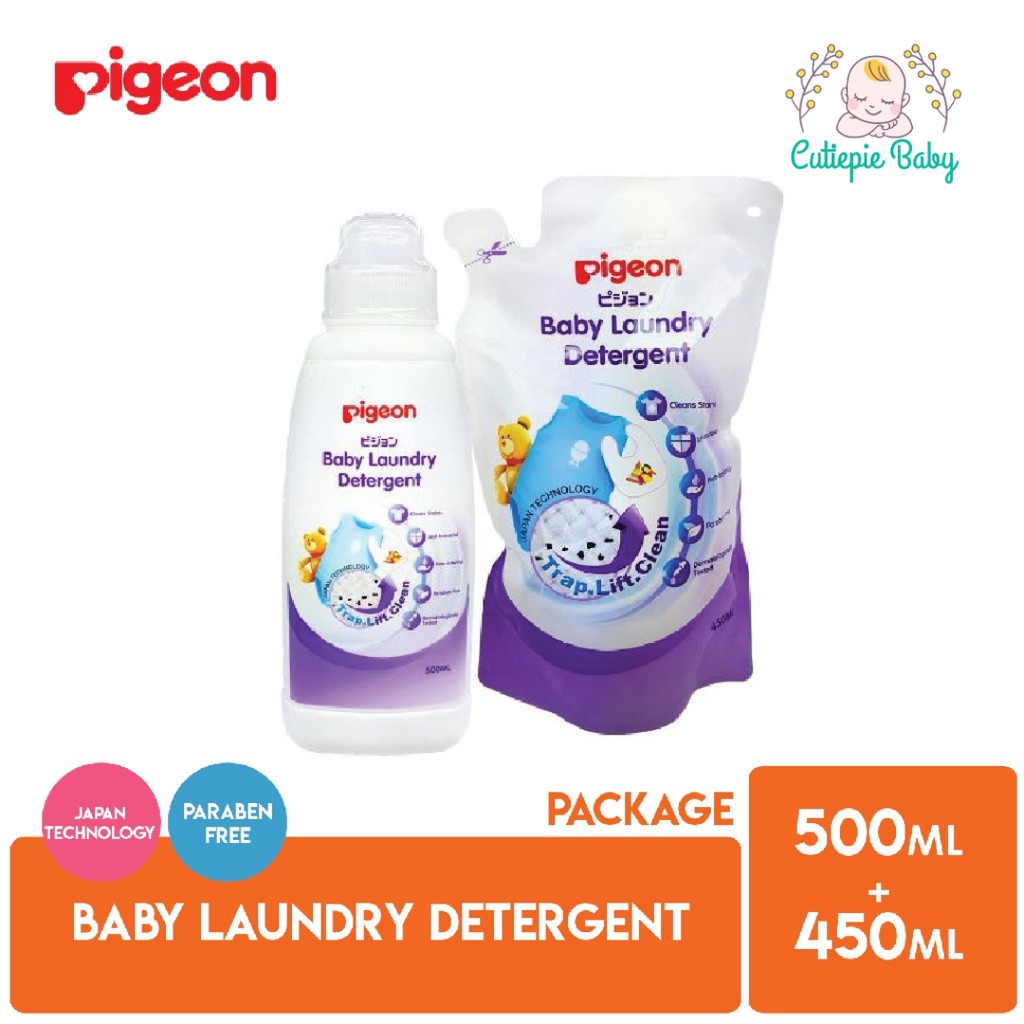 Pigeon Baby Laundry Detergent Bottle (500ml)/Refill (450ml) Shopee