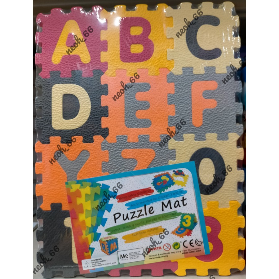 36pcs Infant Baby Alphanumeric Play Mat Educational Puzzle Blocks 1331 Shopee Malaysia