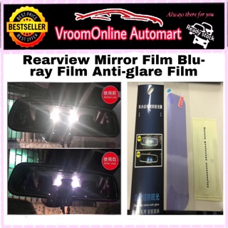 2pcs Universal Car Rearview 29.5cmx 9cm Mirror Film Blu-ray Film Anti-glare Film 