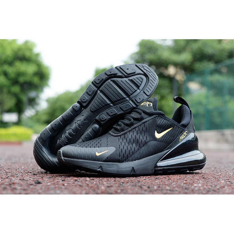 nike 270 black and gold