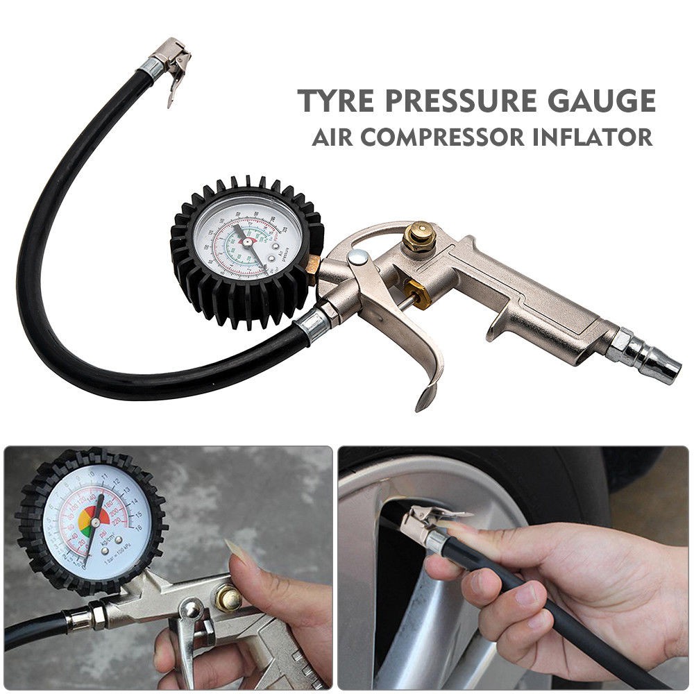 air compressor nozzle with pressure gauge