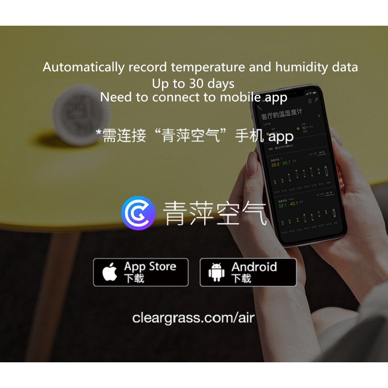 RM 99.00 Cigar Humidor Bluetooth electronic temperature hygrometer work