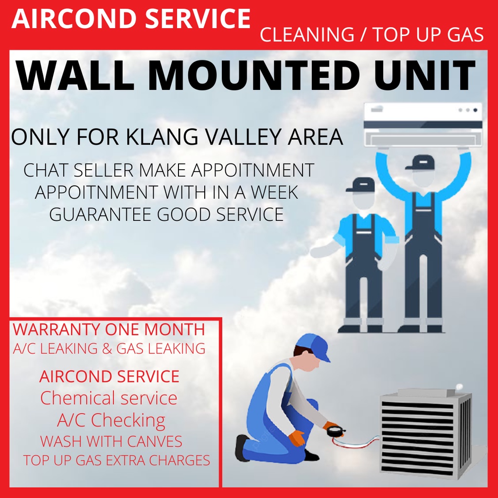 Airconditioner chemical Service Cleaning Wash 1.0HP 2.5HP (Klang