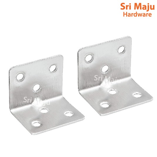 Maju 30x30 Stainless Steel L Shape Bracket Shelf Corner Brace